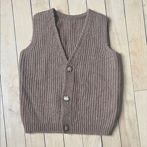 Vintage Hand Knit Toddler Children’s Wool Sweater Vest